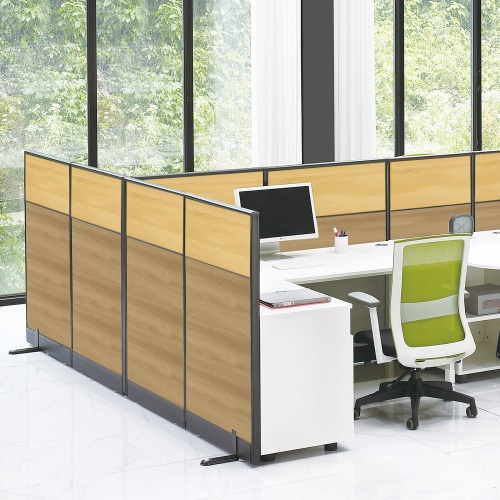 45T PVC 사무실 책상 가림막 이동식칸막이 공간분리 사무용 우드 파티션 (원톤/투톤/쓰리톤/상부유리 ~H1200)