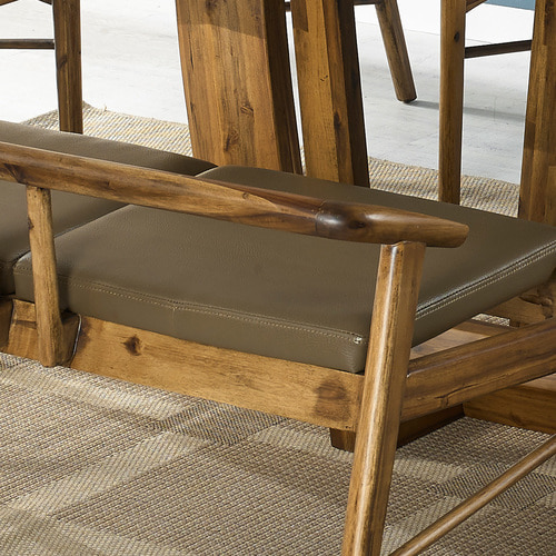 소피아 편한 인테리어 원목 등받이 가죽 식당 식탁 벤치 의자