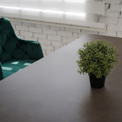 T035 4인 스페인 세라믹 다이닝 사각 골드 식탁 테이블