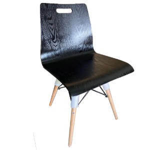 창고정리 새상품 사무실 사무용 인테리어 블랙 무늬목 의자
