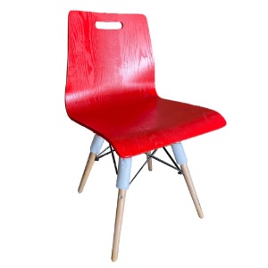 창고정리 새상품 사무실 사무용 인테리어 레드 무늬목 의자